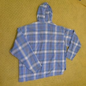 No Fear Blue plaid hoodie
